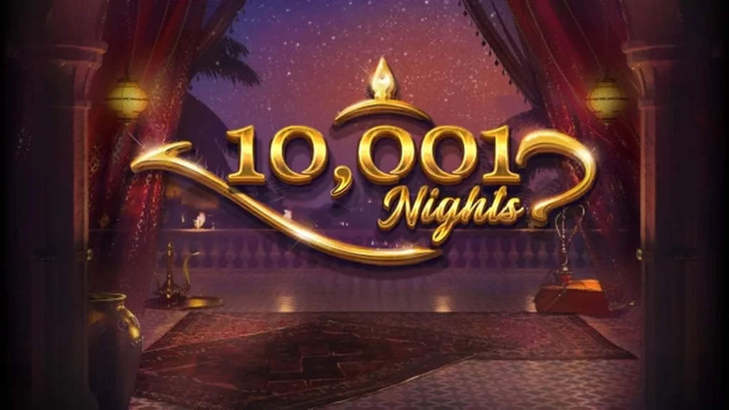 Tampilan visual slot 10,001 Nights dengan tema Timur Tengah