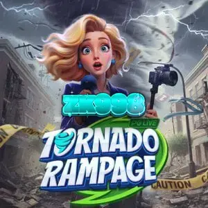 Tampilan antarmuka permainan slot Tornado Rampage pada layar perangkat seluler